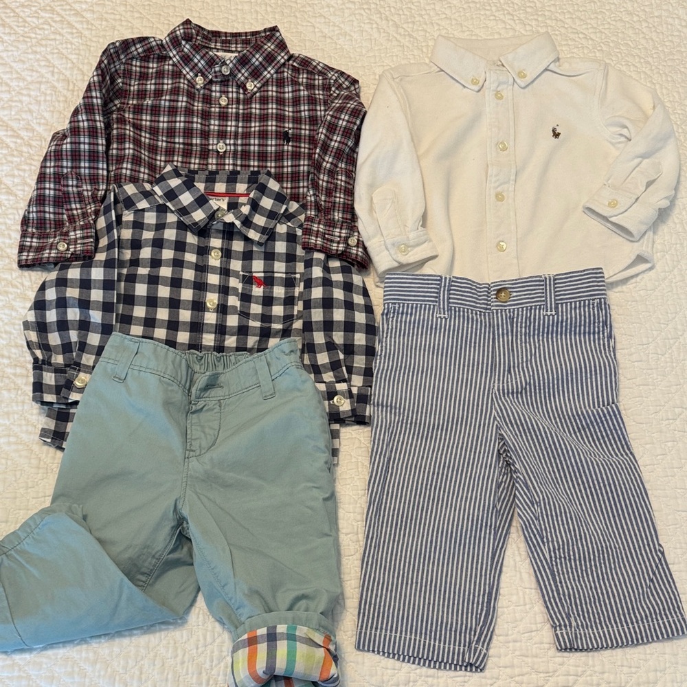 5 piece bundle (Ralph Lauren, GAP, Carter’s) size 9-12 months